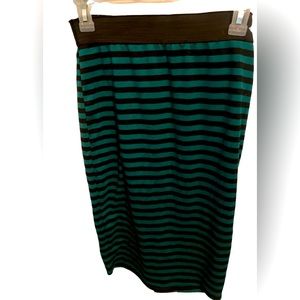 Horizontal Stripe Pencil Skirt